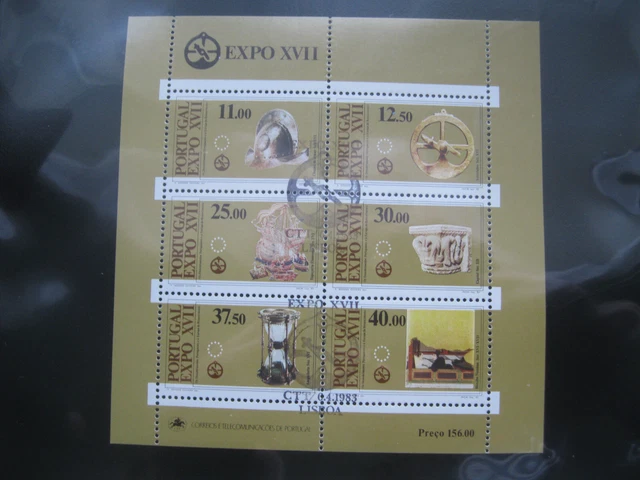 Portugal Briefmarken Block 39 EXPO Kunst Wissenschaft ...  1983 gestempelt