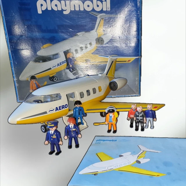 PLAYMOBIL CITY ACTION 5395: Avion Pacific Airlines Avec Pilotes/ Complet Et Très EUR 78,90 - FR