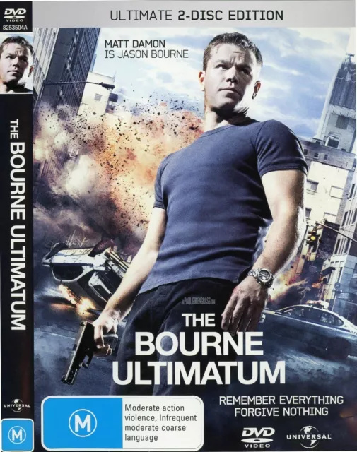 The Bourne Ultimatum DVD (Region 2,4) VGC Ultimate 2 Disc Edition Matt Damon