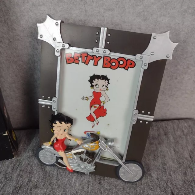 Betty Boop Chopper Photo Frame 8” X 5” NJ Croce Company 2005 Black in Box