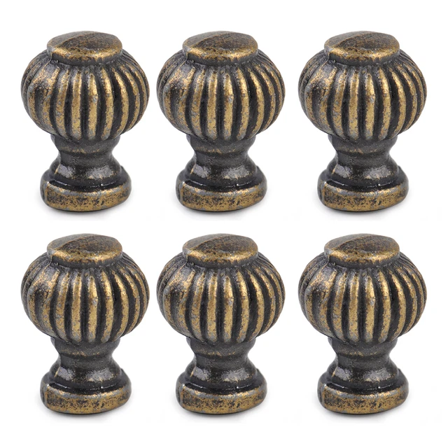 6pcs Antique Cabinet Knob Drawer Jewelry Box Cupboard Furniture Pull Handle