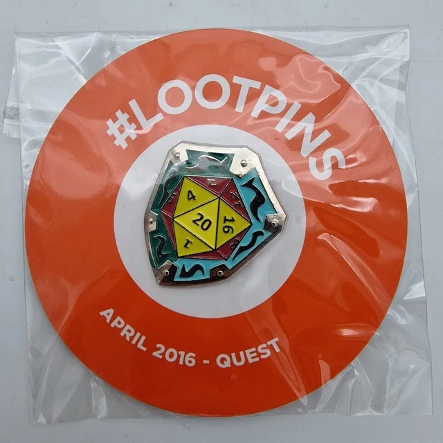 DUNGEONS AND DRAGONS Dice Quest Rare Collectors Pin Badge Enamel