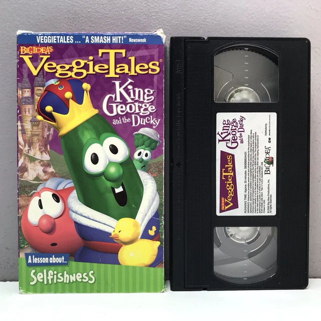 veggietales-king-george-the-ducky-vhs-video-tape-christian-lesson