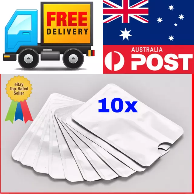 10x RFID Secure Sleeve Credit Card AntiScan Protect Case Shield Holder Travel