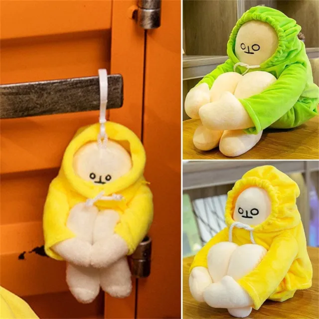 2 Pieces Banana Doll Plush Stuffed Man Toy with Magnet Pose Funny Man Doll  Decompression Toy Plush Pillow Toy Stuffed Doll Toy Present for Teens,  Yellow, 7.1 Inch/ 18 cm 