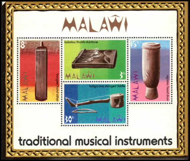 MALAWI 212a - Traditional Musical Instruments "Souvenir Sheet" (pb45776)