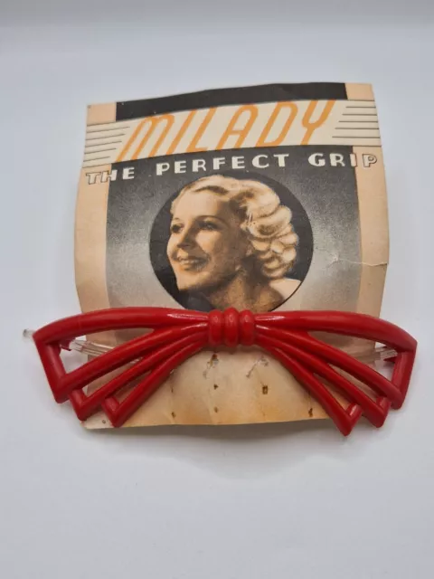 1950s Red Hair Bow Clip, X 10 Job Lot Wholesale True Vintage