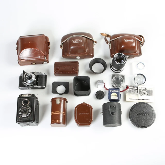 Lot of Vintage Voigtlander Cameras and Camera Accessories (Untested)