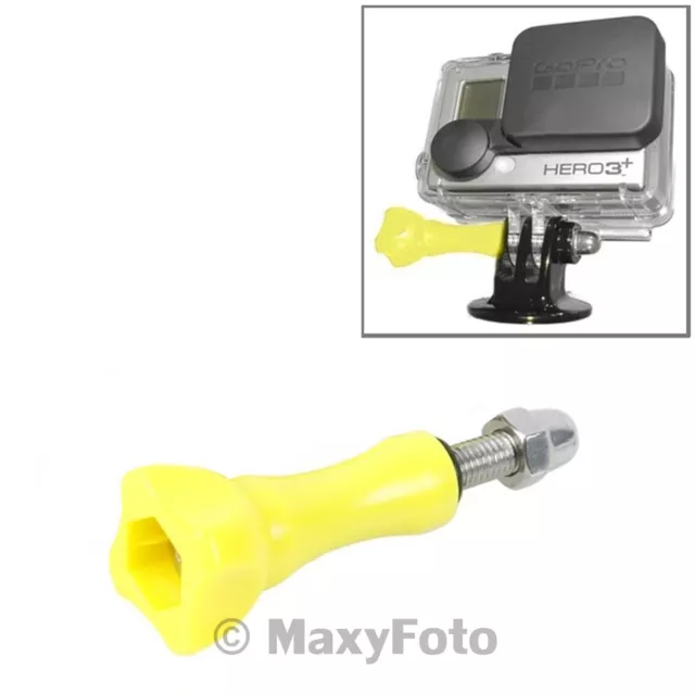 Maxy Set 1X Vite Bullone Pomello Fissaggio Hr171 Giallo Per Action Cam 0006Dfa