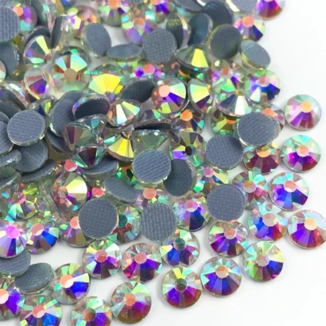 Original Swarovski Style Iridescent 3mm Flat Back Hotfix Crystals 150pcs(ss10)