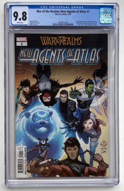 War of the Realms New Agents of Atlas 1 CGC 9.8 1st Aero Luna Snow Wave 2 019