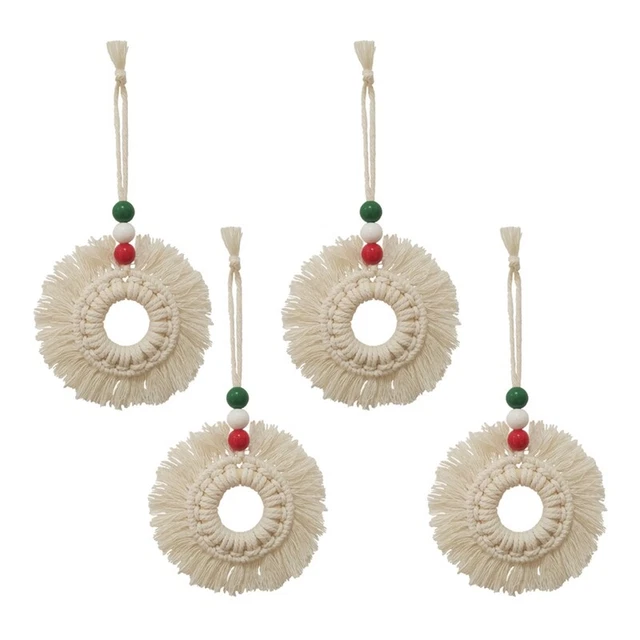 4 piezas Cuerda colgante de pared decorativa para decoración Chris B9H4 manija de puerta macramé