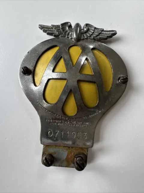 Vintage AA  Badge Classic Car Accessory