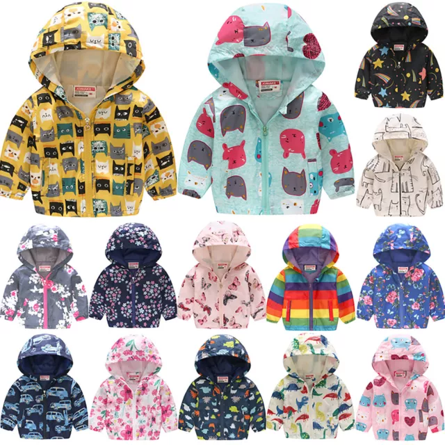 Toddler Baby Kids Winter Warm Hooded Boys Girls Coat Jacket Outwear Overcoat `