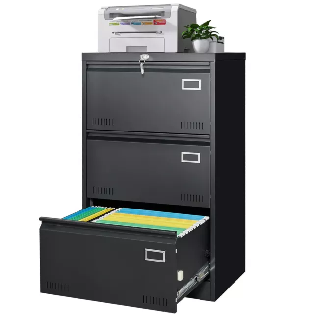 3 Drawer Lateral Filing Cabinet, Office Lateral File Cabinets for Letter/Legal