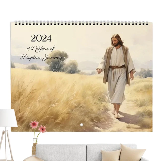 JESUS CHRIST CALENDAR 2024 2024 Christian Faith Jesus Monthly Wall