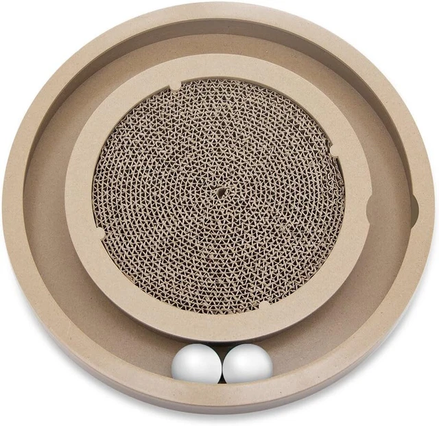 Best Pet Supplies Scratch and Spin Cat Scratcher Pad with Interactive Spinning