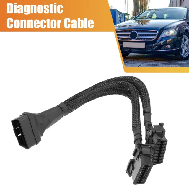 OBD2 16pins Male 1 to 2 Female Splitter Cable  Thick Wire  Splitter Cable