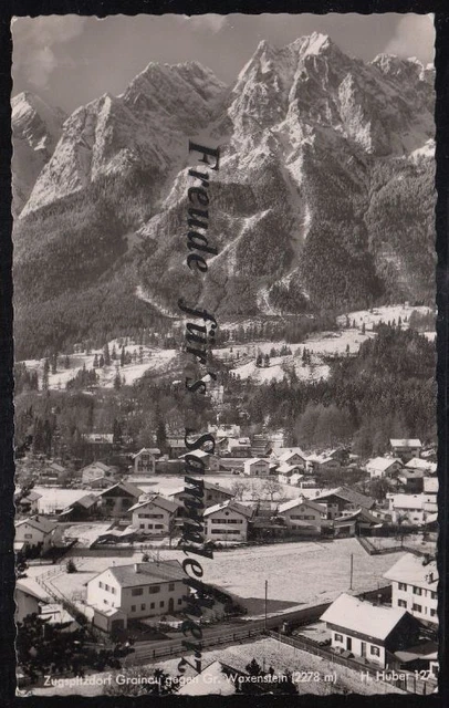 425 P AK  Ansichtskarte   Zugspitzdorf Grainau  gegen Gr. Waxenstein  Bayern