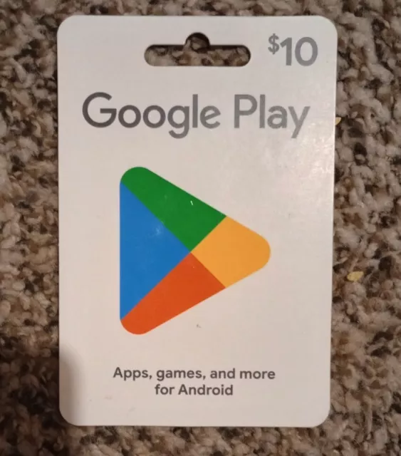 Google Play Card $10 -Physical Card