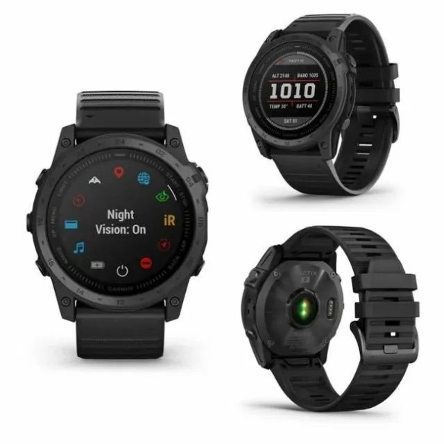 Gamin Tactix 7 Sapphire Premium Tactical GPS Smartwatch Silicone Band Black 2024