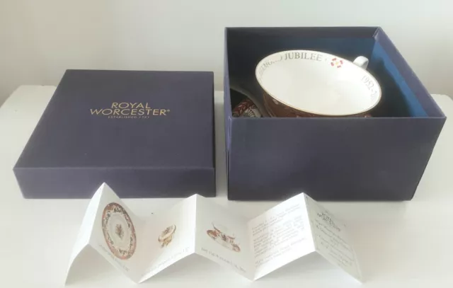 Royal Worcester Queen Elizabeth II Diamond Jubilee Tea Cup & Saucer New In Box