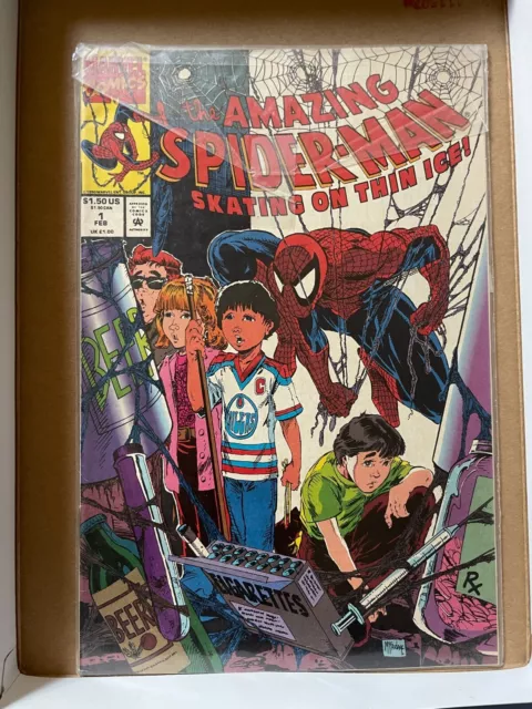 The Amazing Spider-Man N.1 Skating On Thin Ice ! Marvel Comics Usa 1993 NM