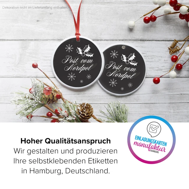 48 Weihnachtsaufkleber Geschenk Aufkleber Etiketten Weihnachten Xmas Nordpol 3