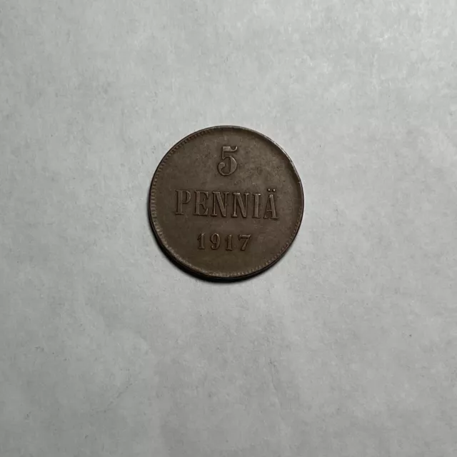 Finland 5 pennia 1917