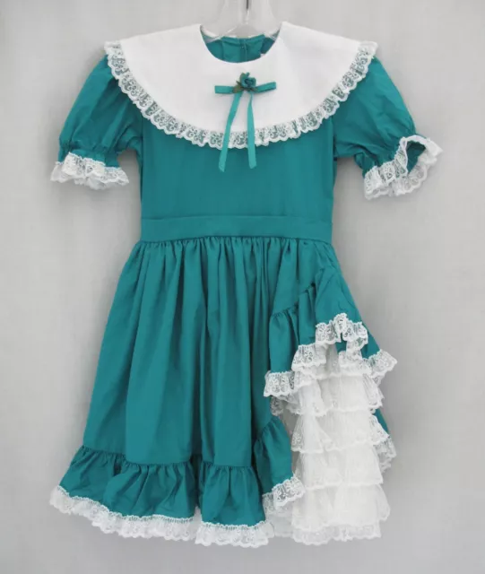 Emma's Rainbow Vintage Ruffle Lace Pageant Party Dress Girls Size 7