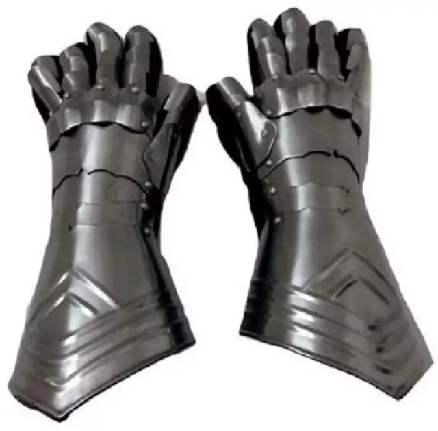 Medieval Steel Halloween Armor Gauntlets Gothic Knight SCA LARP Finger Hand