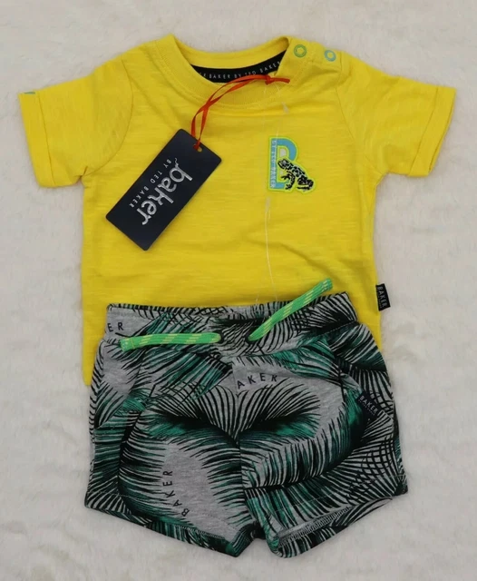 Ted Baker Baby Boys 2 piece set Designer Summer Outfit Shorts T-shirt Newborn