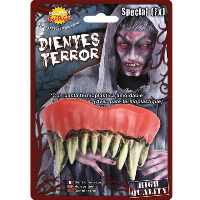 Denti horror artificiali mascella spaventoso mostro falsi zombie denti demoni denti