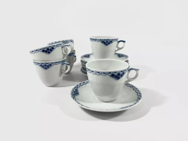 6x Royal Copenhagen Princess 719 Coffee Cups & Saucers Set