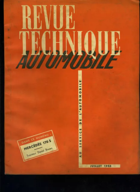 (C11)Revue Technique Automobile Mercedes 170 S / Tracteur David Brown