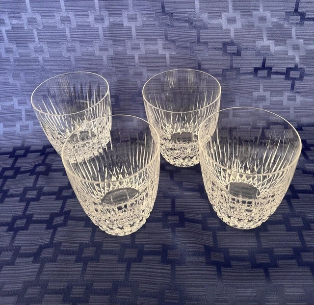 Rogaska Vogue Double Old Fashioned Glasses Set of 4 Signed Excellent