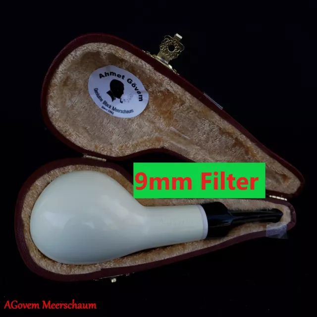 9mm Filter Handgeschnitzte Katzenpfote Meerschaumpfeife AGM-1230