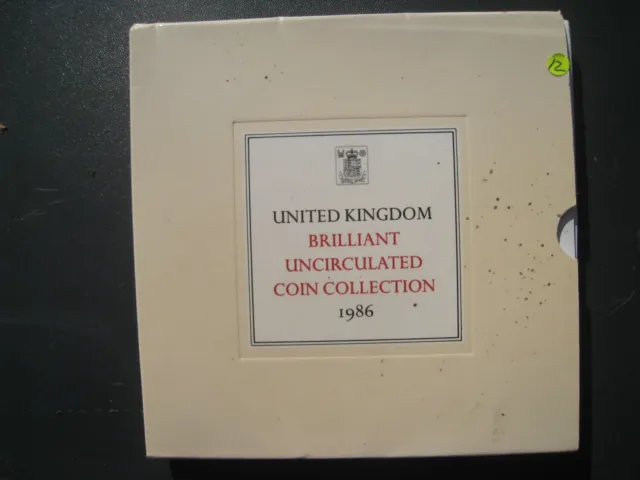 United Kingdom Brilliant Uncirculated Coin Collection 1986 in Royal Mint Pack.