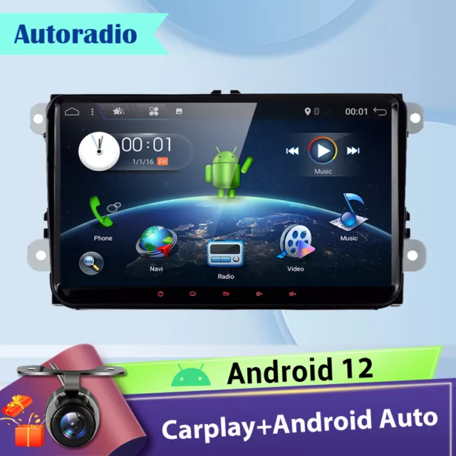 Autoradio GPS Navigation Pour VW Passat Golf 5 6 POLO Carplay DSP WIFI Android12