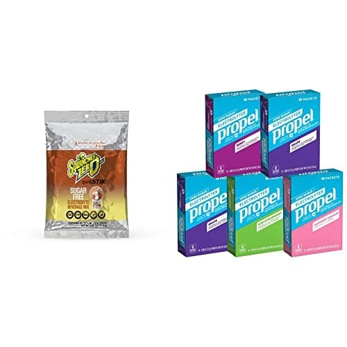 Sqwincher - 159060098 Zero Qwik Stik Sugar Free Lemonade Tea.11 0z & Propel P...