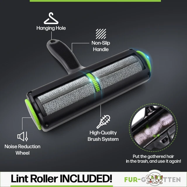 PET HAIR REMOVER Reusable Dog Cat Fur Rollers FUR-GOTTEN 2