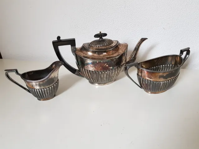 Antikes Teeservice versilbert, Kaffee Set, Tee Set, TW & Co LTD Sheffield