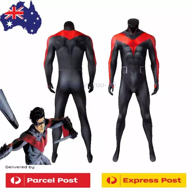 Teen Titans Nightwing Robin Dick Grayson Cosplay Costume Jumpsuit Zentai Costume