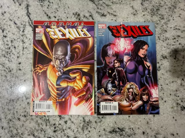 Lot Of 2 New Exiles Marvel Comic Books # 1 + Annual # 1 X-Men Wolverine 1 J846