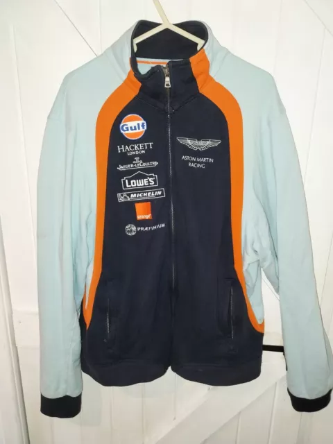 Aston Martin Racing Zip Up Jacket Top by HACKETT Size XL