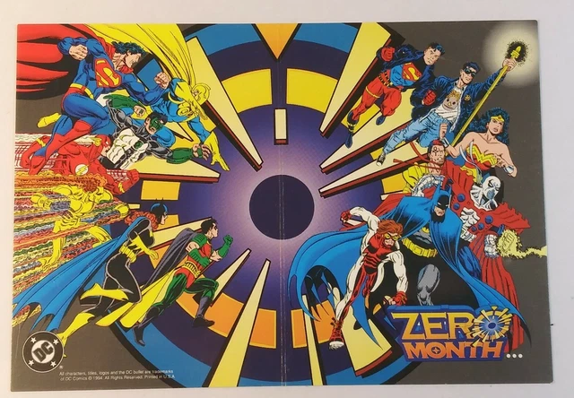DC Comics Zero Month Promo Card Calendar 1994