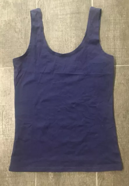 BP. Women's Tank Top Sleeveless Double Scoop Neck Cami Blue New Casual