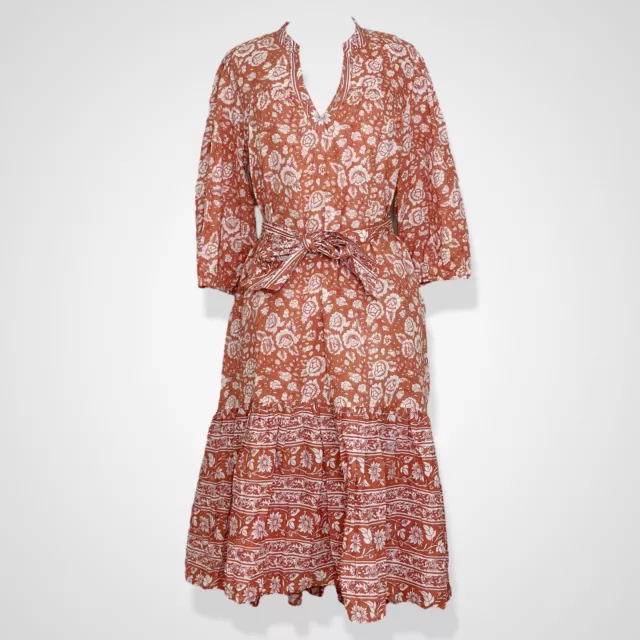 NEW CLEOBELLA Sara Midi Dress - Terracotta, Large