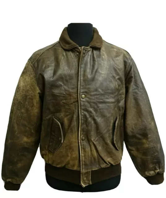 VESTE VINTAGE EN cuir Chevignon Air Corps Bombardier Veste L 44R