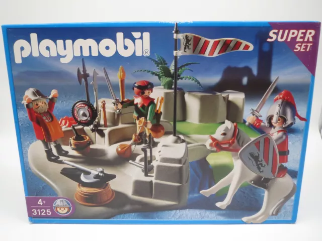 Playmobil 3125 "Ritterschmiede mit viel Zubehör" NEU&OVP - von 2001 - RAR!